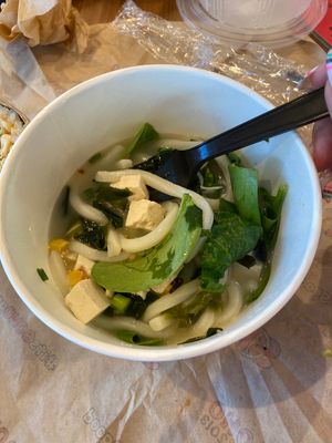 Veggie ramen with udon option for vegan  at Soho SushiBurrito in North Las Vegas