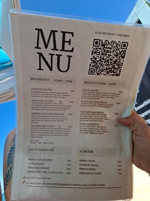 Menu front at Tom & Jerry in Arugam Bay