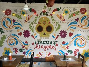 Mural inside  at La Taqueria in Bocas Del Toro