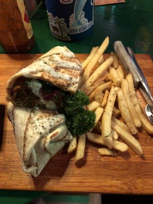 Vegan burrito   at La Taqueria in Bocas Del Toro