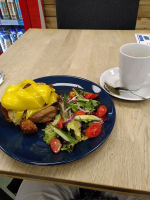 Jacket potato with vegan cheese and falfael at Matchbox Cafe in Northampton