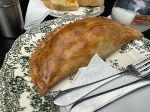 Vegan empanada (huge!)  at La Colona in Puerto Natales