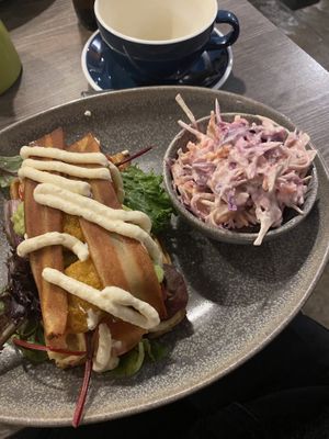 Chuckless & Avocado waffle with Bacon and Mayonnaisee  at Madame Waffle in Lincoln