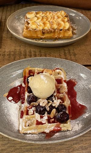 Cherry bakewell at Madame Waffle in Lincoln