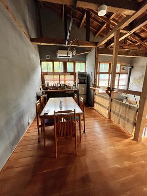 upstairs kitchen at Yuzaka - Natural & Sustainable Inn in Kazuno