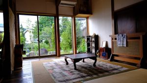 living room at Yuzaka - Natural & Sustainable Inn in Kazuno