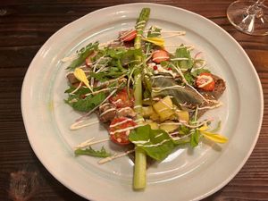 buckwheat galette (part of vegan course meal) at Yuzaka - Natural & Sustainable Inn in Kazuno
