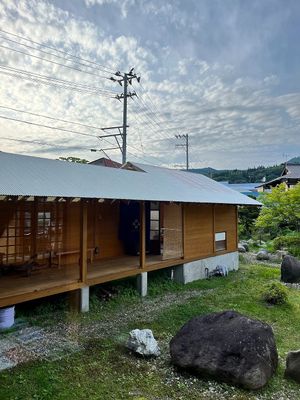 garden and path to hot springs at Yuzaka - Natural & Sustainable Inn in Kazuno