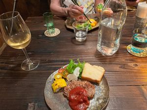main dish (part of vegan course meal) at Yuzaka - Natural & Sustainable Inn in Kazuno