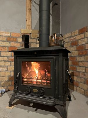 fireplace at Yuzaka - Natural & Sustainable Inn in Kazuno