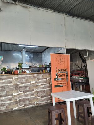 small food stand at Noqa Vegan in Lima