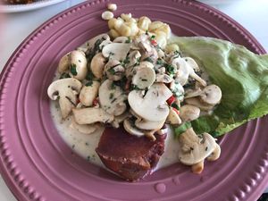 Mushroom ceviche   at Noqa Vegan in Lima