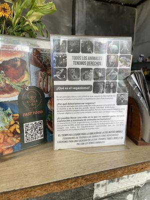 All us animals have rights  at Noqa Vegan in Lima