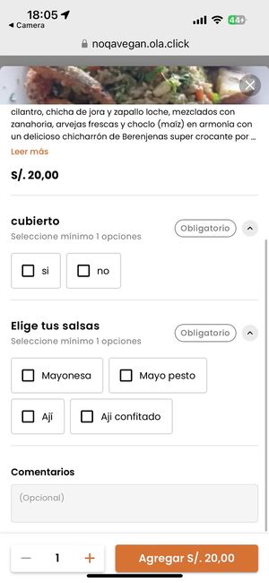   at Noqa Vegan in Lima