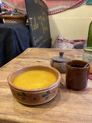 Jamaica (hibiscus) juice/water/tea with sugar or honey to taste   at ART Libreria in San Cristobal De Las Casas