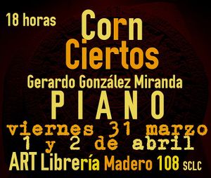 Come to our piano concerts in fact every day after your vegan organic food I play piano for you. Blessings.
Gerardo at ART Libreria in San Cristobal De Las Casas
