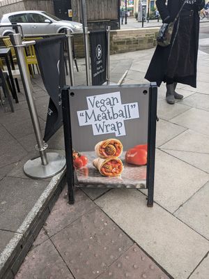 Vegan 'Meatball' Wrap at Coffee #1 - Bath City Centre in Bath