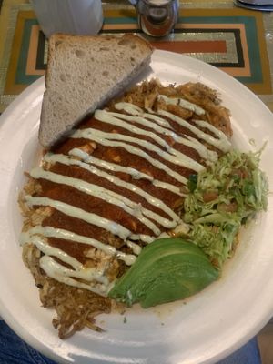 Hash brown rancheros  at Modern Times Cafe in Minneapolis