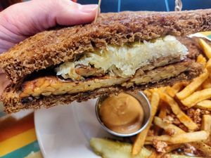 Vegan Reuben! This was a special and not always available at Modern Times Cafe in Minneapolis