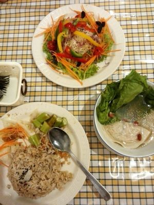 Salad and dumpling set. at The Leaf 绿叶坊 - Georgetown in Penang