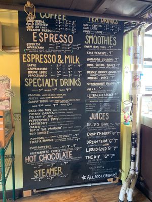 Drink menu! at Soma in Bloomington