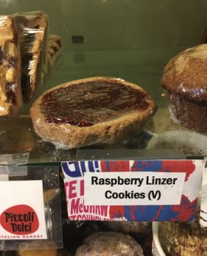 Lots of vegan pastries  at Soma in Bloomington