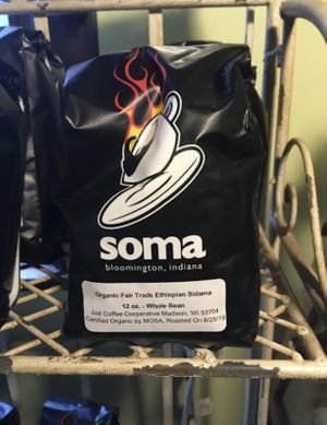 Bulk coffee for sale at Soma in Bloomington