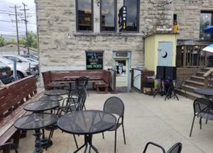 Outside patio at Soma in Bloomington