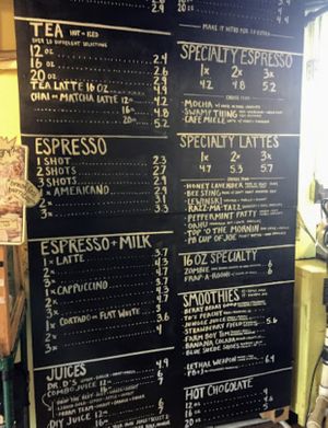 Menu  at Soma in Bloomington