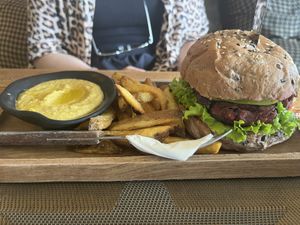 A vegan burger, forgot the name   at Eco Taste in Gerokgak