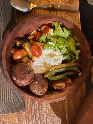 Falafel bouddha bowl at Eco Taste in Gerokgak