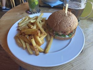 Vegan burger at NãPLAVKA in Hradec Kralove