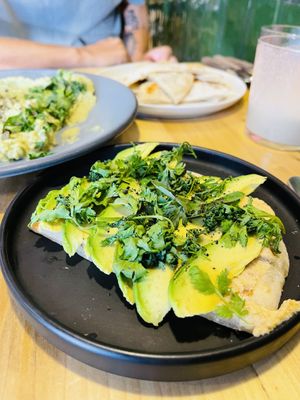 Avocado toast   at Changos Veganos in Mexico City