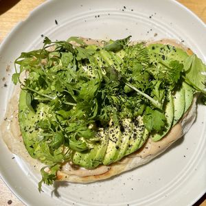 toast de aguacate   at Changos Veganos in Mexico City