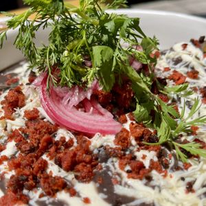 enfrijoladas  at Changos Veganos in Mexico City