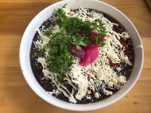 Enfrijoladas   at Changos Veganos in Mexico City