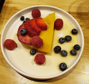 Flan at Changos Veganos in Mexico City