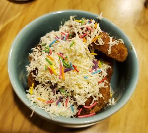 Dessert at Changos Veganos in Mexico City