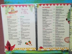 Menu at The Home in Crete