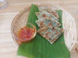 Chinese chive pancakes (8 pieces usually!) at Ls' Kitchen in Chiang Mai