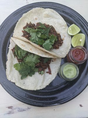 Mushroom tacos at La Negra in Bucerias