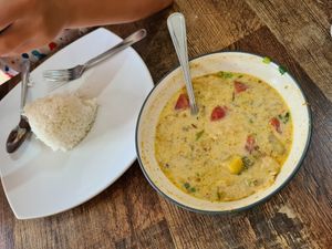 Soto tangkar at Vegetarian Long Life in Tangerang