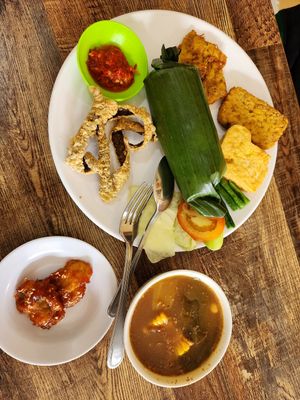 Nasi timbel at Vegetarian Long Life in Tangerang