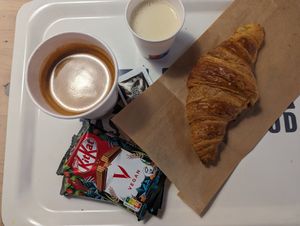 Vegan croissant and KitKat! at Deli&Cia - OPO in Porto