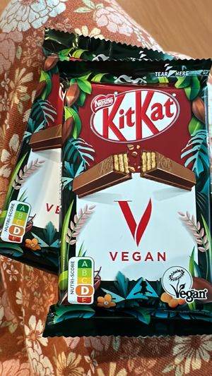 I was so happy to go to this place! They had a vegan sandwich, vegan kit-kat bars, vegan croissants (listed but not visible) vegan snacks like dried fruit & chips, fresh fruit,etc  at Deli&Cia - OPO in Porto