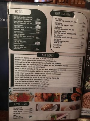 menu at St. Patrick in Skopje