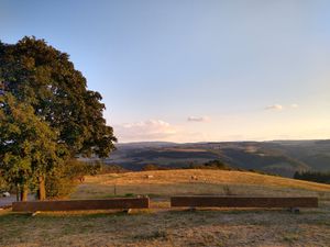 View from the outdoors seating at Fetz -Das Loreley Hotel in Doerscheid