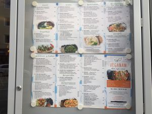 Menu  at Veganam in Kiel