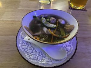 Wantan-Suppe  at Veganam in Kiel