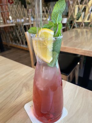 Pomegranate lemonade  at Veganam in Kiel